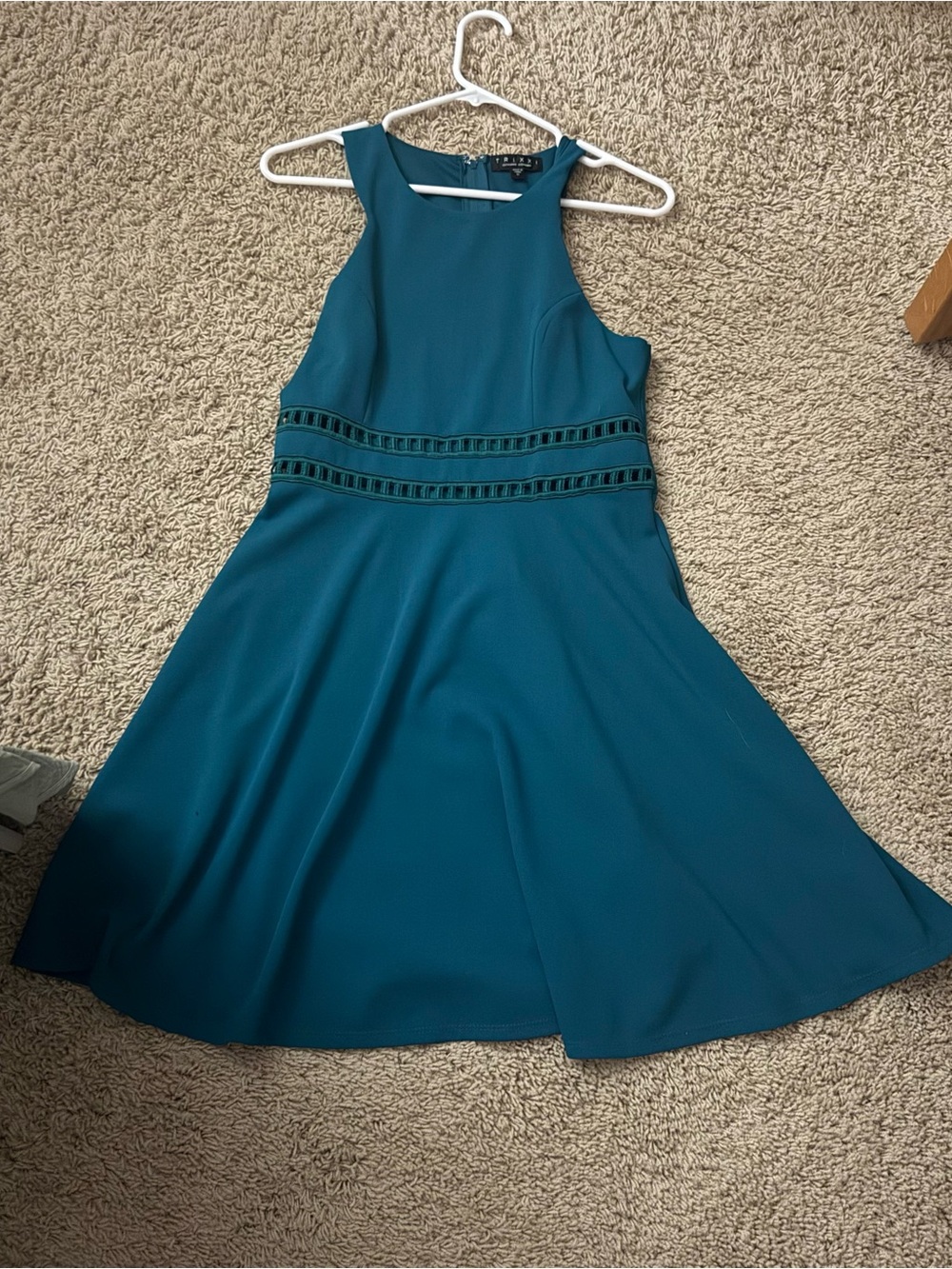 Trixxi Teal Sleeveless Fit & Flare Mini Dress